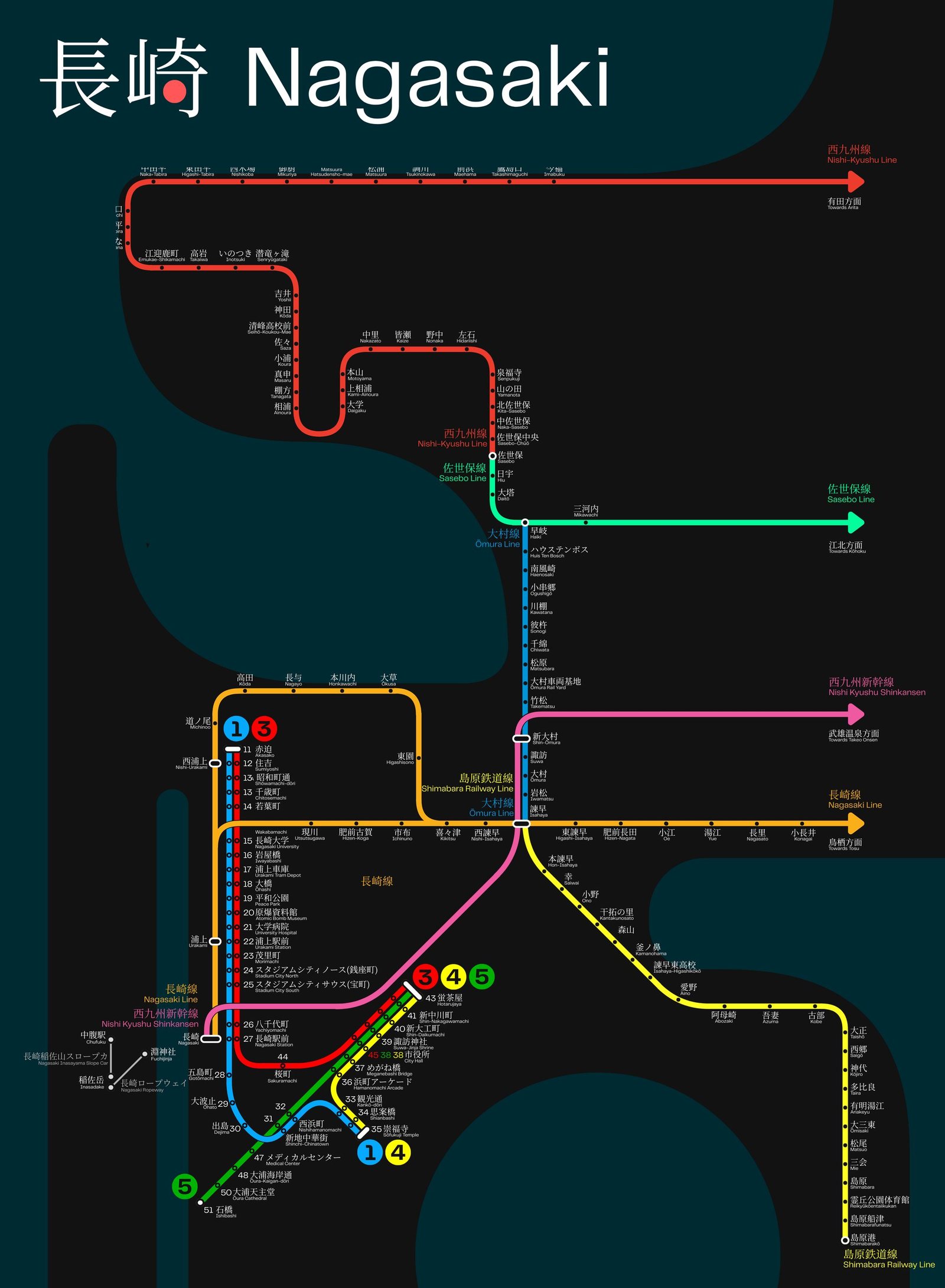 Metliner 的長崎路線圖