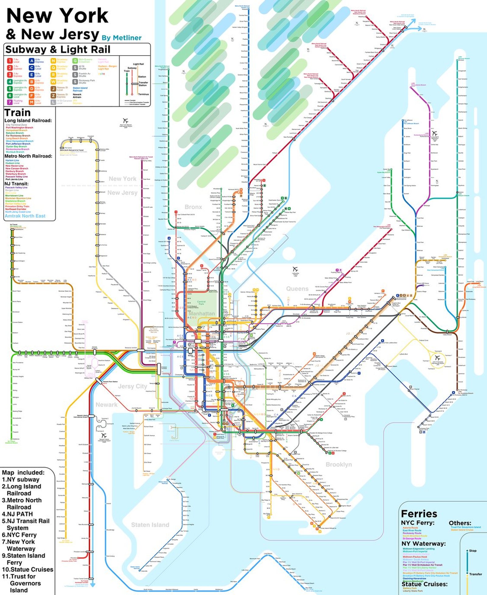 Metliner 的紐約路線圖
