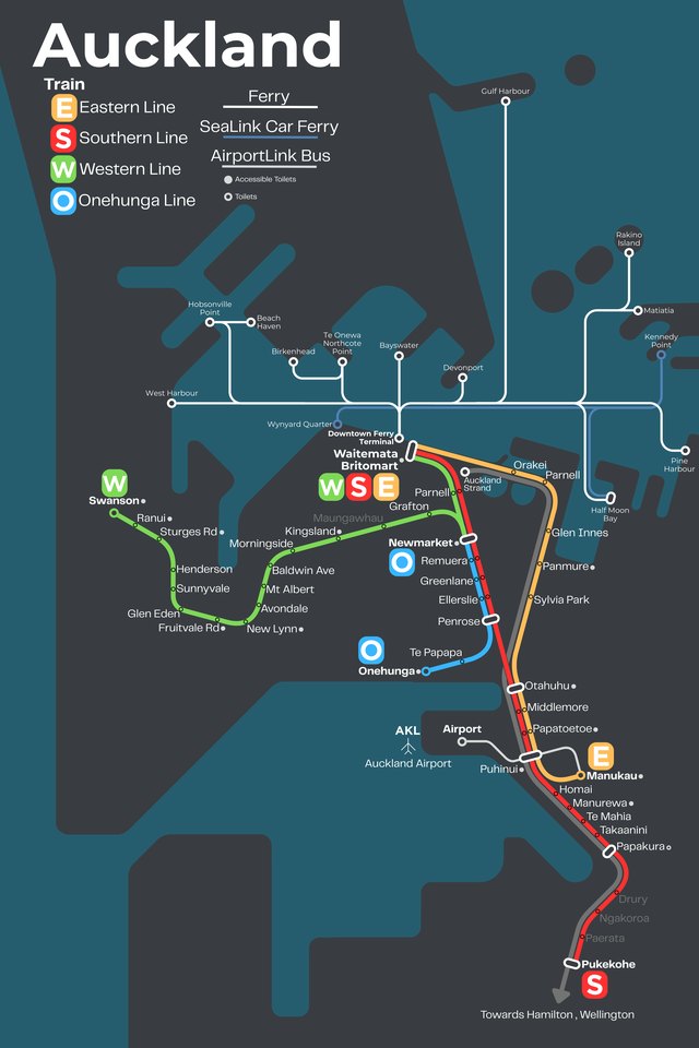 奧克蘭 metro map