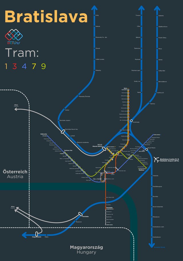 Bratislava metro map