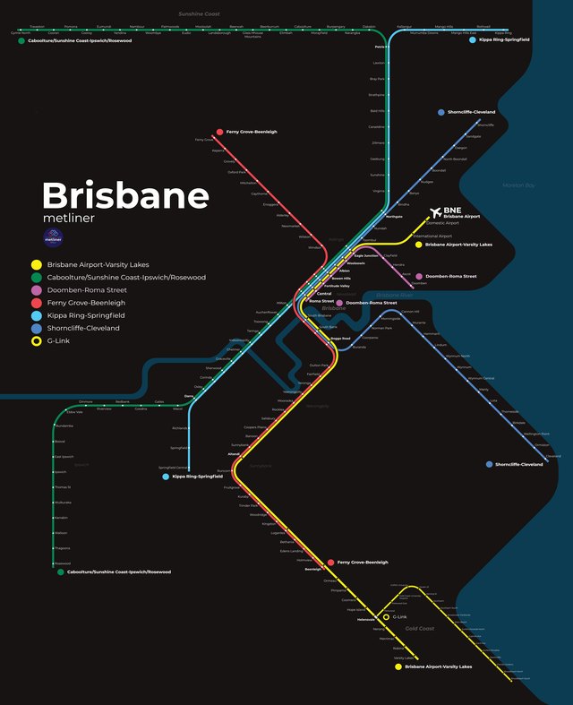 Brisbane metro map