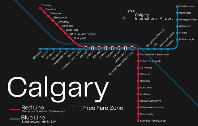 Calgary metro map