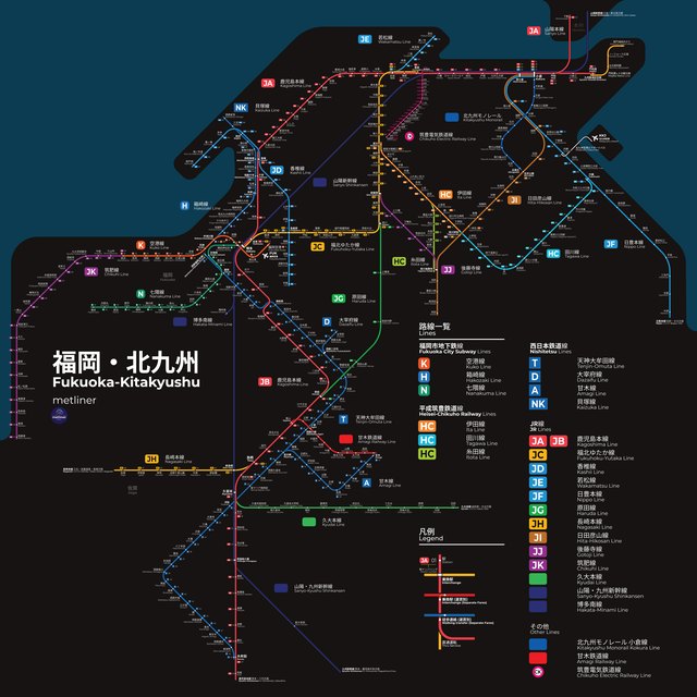 Fukuoka metro map