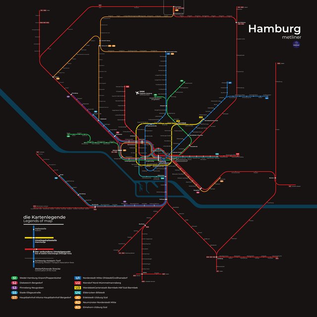 Hamburg metro map