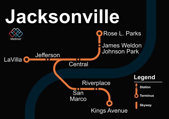 Jacksonville metro map