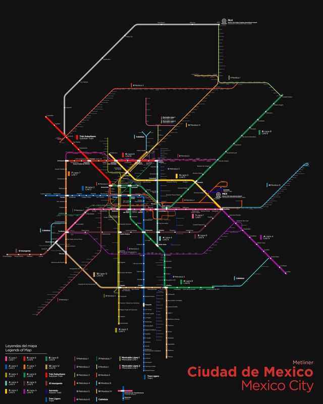 Mexico City metro map