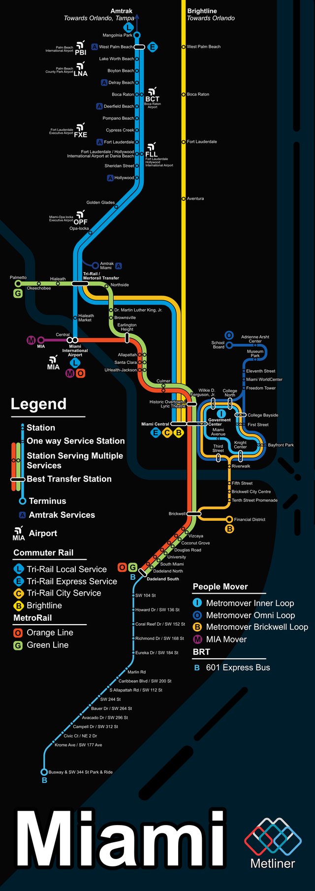 Miami metro map
