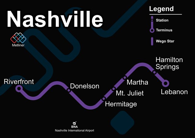 Nashville metro map