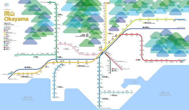 Okayama metro map