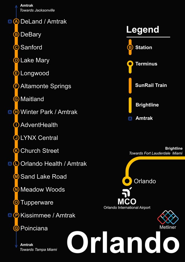 Orlando metro map