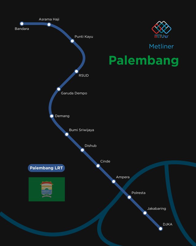 Palembang metro map