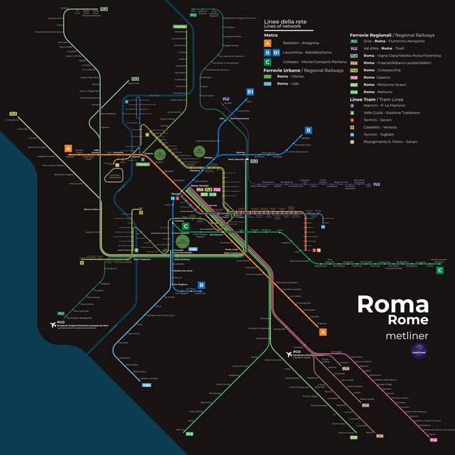 Rome metro map