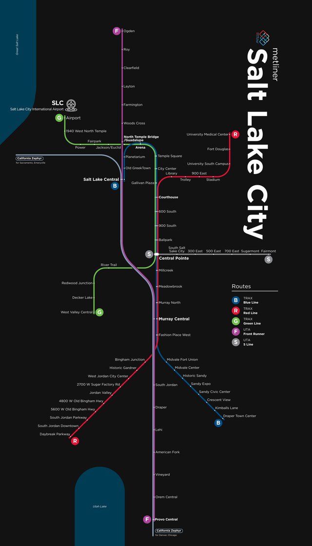 Salt Lake City metro map