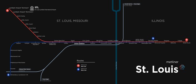 St. Louis metro map