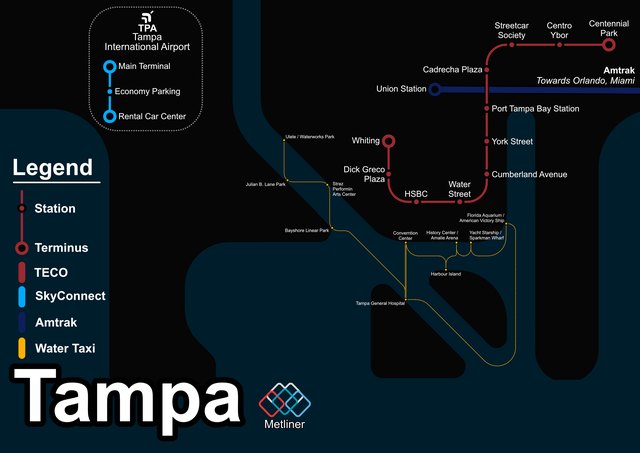 Tampa metro map