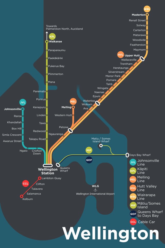 威靈頓 metro map